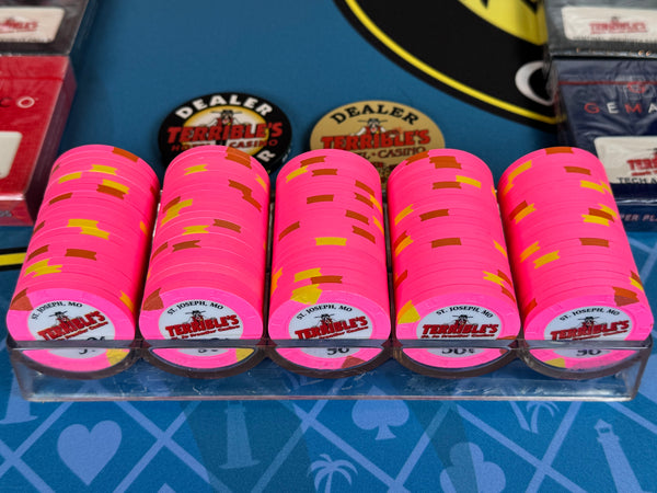 Complete 900pc Paulson - TERRIBLE'S POKER CHIP SET