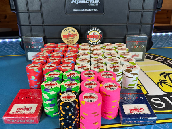 Complete 900pc Paulson - TERRIBLE'S POKER CHIP SET